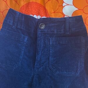 Colette, Anthropologie Full length Dark Blue Corduroy Pants, sz 26
